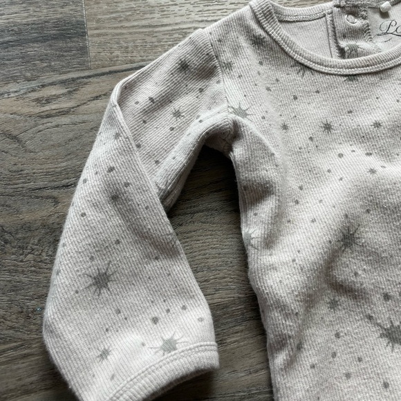 Pouf Baby Light Grey/Grey Cotton Footie Sleeper, size 9-12 Months - Picture 3 of 8